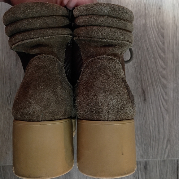 Steve Madden Women's Greater Hiker Platform Block Heel Booties Size 7.5 Olive - Picture 5 of 8